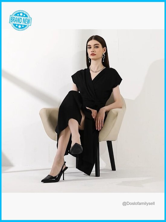 Bliss - Comfort Insole Pointed Toe Slingback Rhinestone  Slingback Pumps Pointy Toe High Heels Elegant Stiletto Heels for Women Wedding